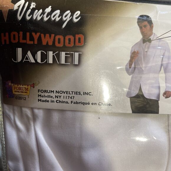 Vintage Hollywood Jacket w/ Shirt & Tie Retro Costume Adult Up 42" Chest - Picture 5 of 6